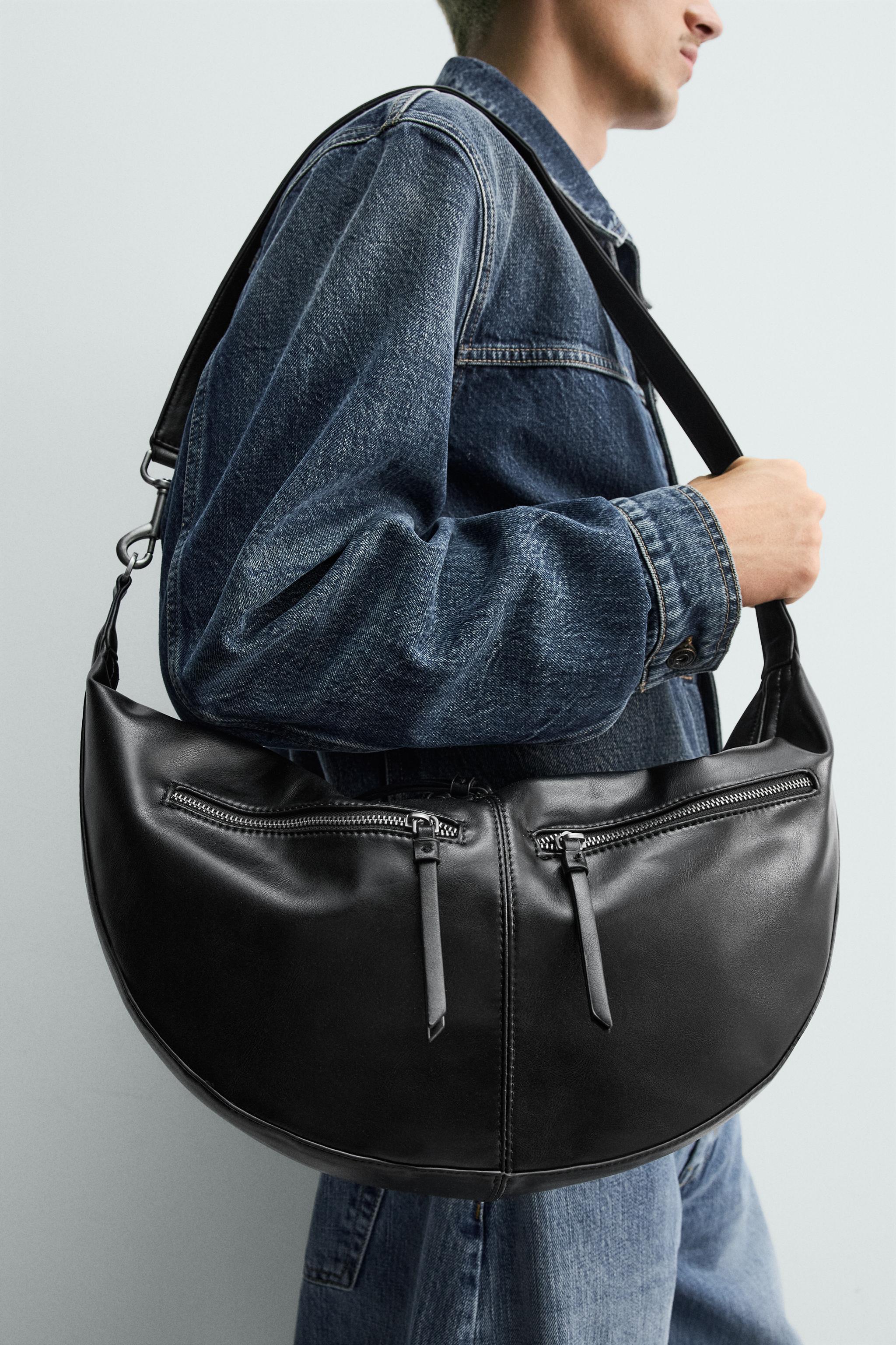 TOPSTITCHED SHOULDER BAG